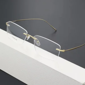Metal Rimless Titanium Optical Eyeglass Frames