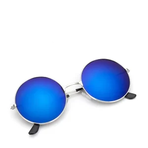 Metal Round Circle Sunglasses with UV Function