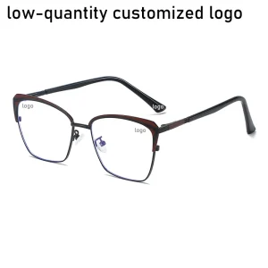 Metal Spectacle Prescription Frames Optical Glasses Cat Eye Optical Frame Eyeglasses Anti Blue Light Computer Glasses for Women