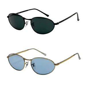 Metal UV400 Sunglasses with Glass Lenses for Women and Men