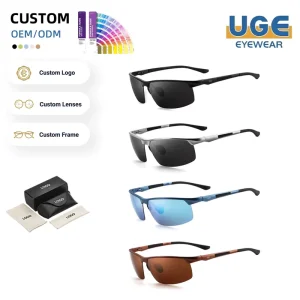 Metal Unisex Polarized UV400 Sunglasses for Driving Fishing Cycling One-Piece Half-Frame Outdoor Sports
