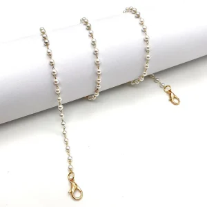 Metal and Pearl Eyewear Chain and Mask Glasses Hanging Strap