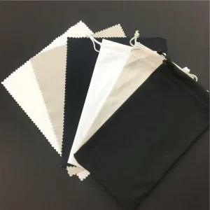 Microfiber Sunglasses Case with Double-Rope Drawstring, Eyeglasses Pouch, Mobile Phone Storage, Nylon Material