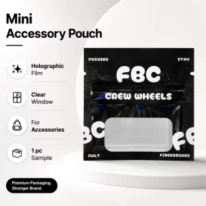 Mini Holographic Accessory Pouch with Clear Window, Resealable Zip Lock Packaging Bag for Jewelry Accessories
