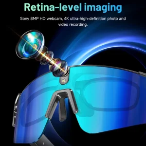 Minimalist Portable Eyewear Calling Function Metal Twist Fitting 290mAh Power Supply Smart Glasses