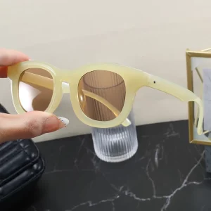 Mint Manbo Summer Sunglasses UV400 Lightweight Wheat Yellow Lenses Beige White Green Brown Blue Wind Resistant Candy Sunglasses
