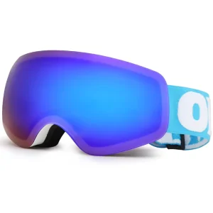 Mirrored Frameless Snow Goggles with Adjustable Elastic Band and Spherical Lens for Children