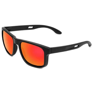Mirrored Red Polarized UV Protection Full Rim Sports Sunglasses for Cycling