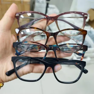 Mixed Acetate and Metal Optical Eyeglass Frames