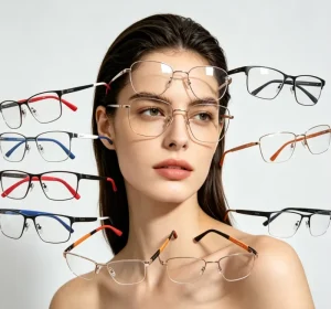 Mixed Metal Eyeglass Frames Spring Hinge Sport and Classic Styles for Men and Women
