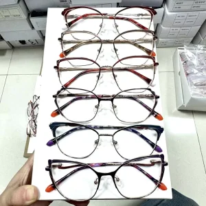 Mixed Metal Full-Rim Optical Eyeglass Frames, Men and Women, Ready to Ship