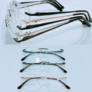 Mixed-Style Rimless Metal Optical Eyeglass Frames Ready Stock Business Frameless Eyeglasses