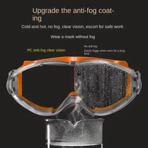 Model 006 Labor Protection Safety Goggles Plastic Lenses Black Orange Dust Protection Grinding Cutting Anti-Splash