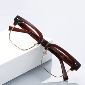 Model 2207 TR90 With Metal Optical Frames Myopic Glasses Frame Computer Eyeglasses Anti Blue Light Blocking Glasses Unisex