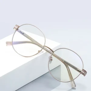 Model 3137 Round Metal Optical Frames Anti-Blue-Light Computer Glasses