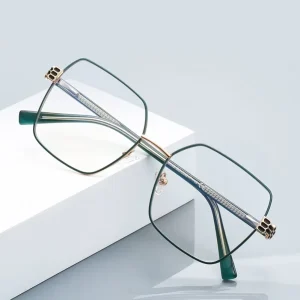 Model 3140 Irregular Cat-Eye Metal Optical Eyeglass Frames