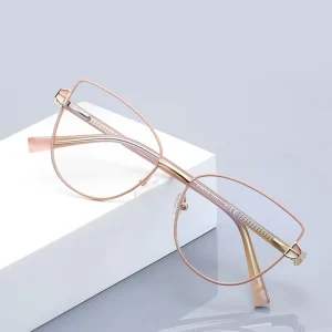 Model 3144 Cat-Eye Metal Optical Eyeglass Frames