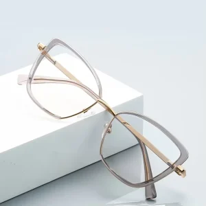 Model 3152 Cat-Eye Metal and TR90 Blue-Light-Blocking Optical Eyeglasses Frame
