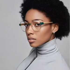 Model 3173 Cat-Eye Metal Optical Eyeglass Frames for Women
