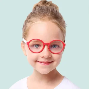 Modern Design Custom Round TPEE Frame Kids Gaming Glasses Anti Blue Light Blocking