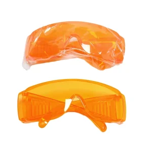 Mr.Den Orange Plastic Reusable Dental Curing Light Safety Glasses Teeth Whitening LED Protective Goggles for Commercial Use