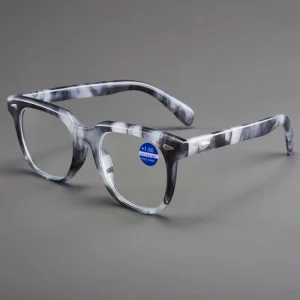 Multi-Color Anti Blue Light Fashion Square Plastic Optical Eyeglasses Frames with Lens Unisex Reading Glasses