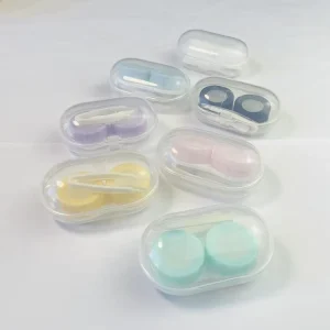 Multicolor Contact Lens Cases with Suction Stick for Contact Lens Insertion and Removal Eyewear Accessories P-1007