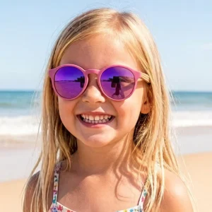 Multicolor Kids Polarized UV400 Wooden Sunglasses