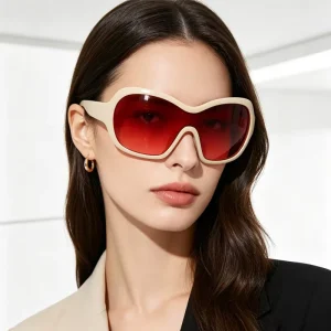 Multicolor Pilot Sunglasses Y2K Style Durable PC UV400 Sport Eyewear for Outdoor Activities