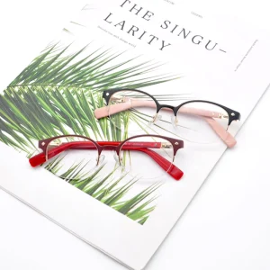 Multicolored Round Metal Eyeglass Frames, Unisex, 2 Pieces