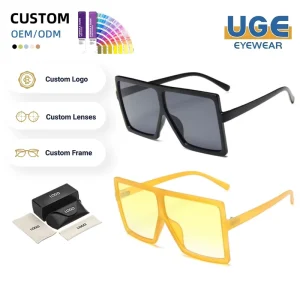 Multicolored Vintage Oversized Square PC Frame Sunglasses