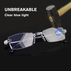 Multifocal Plastic Unisex Anti Blue Light Blocking PC Reading Glasses