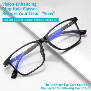 Multifunctional Ring Point Health Glasses Blue Light Blocking Negative Ion Far Infrared Acupressure Eye Care Glasses