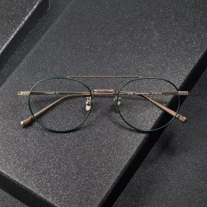 N-020 Pure Titanium Round Optical Glasses Frame for Men and Women