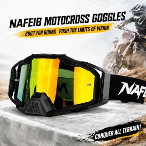 N047 Off-Road Motorcycle Goggles TPU Full Frame No Face Compression High-Definition Vision Adult Helmet Lenses 22x11x5cm