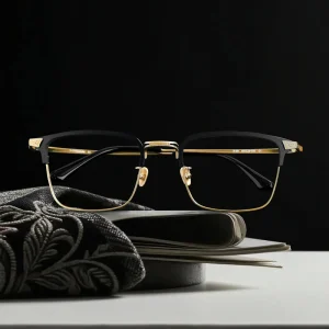 N05 Business Eyeglasses Frames for Men and Women Pure Titanium Rectangle Full-Rim Optical Frames