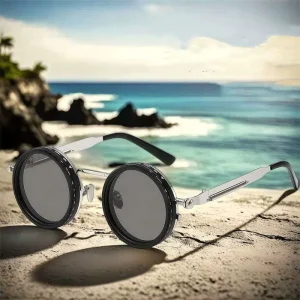 ND Filter Rotatable Adjustable Polarized Round Metal Sunglasses
