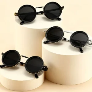 ND9 Adjustable Dimmable Round Polarized Sunglasses for Fishing and Driving UV Resistant