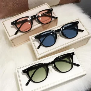 NYY Vintage Square Sunglasses Man Black Glasses Uv400 Eyewear Brand Designer Shades Oculos De Sol Sunglasses