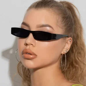 Narrow Frame Small Rectangle UV400 Retro Vintage Sunglasses