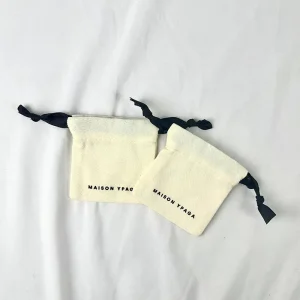 Natural-Color Organic Cotton Canvas Drawstring Dust Bag for Watches, Glasses, and Rings