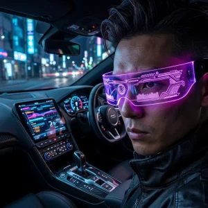 Neon Transparent Acrylic LED Glasses PMMA Eyewear for Bar, KTV and Nightclub