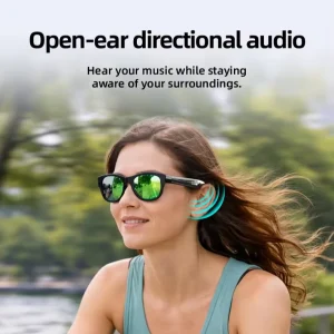 New AI FM Radio Smart Glasses Audio Glasses With BT Speaker Call Glasses Play Music FM Integrated Smart Eyewear Running