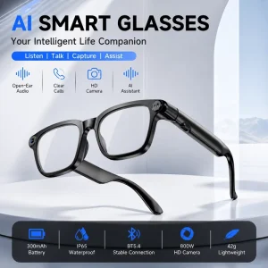 New AI Smart Glasses 1080P Camera Audio Glasses WiFi Video Recording Smart Eyewear