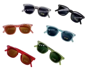 New Anti UV Lightweight Children’s Square Full Rim PC Frame Sunglasses Cool Green Blue Design UV400 Lenses Durable Outdoor
