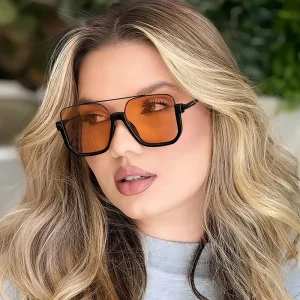New Arrival Big Frame Stylish Y2k Square Metal Frame Uv400 Sunglasses Fashion Vintage Shades Oversized Sunglasses Unisex