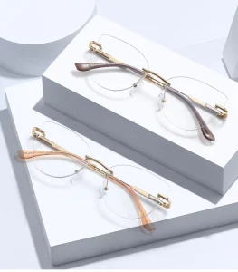 New Arrival Ladies Optical Frames with Stylish Patterned Metal Temples 97739 1