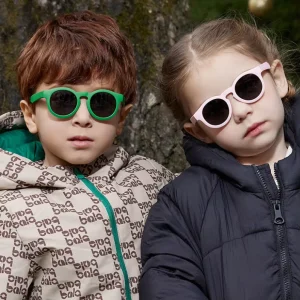 New Arrival Round Frame Eyewear for Kids Comfortable Material TPEE Children Polarized Sunglasses for Outdoor
