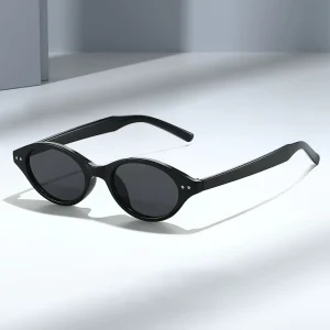 New Arrival Small Oval Women Men Sunglasses Trendy New Fashion Hot Sun Glasses Female Retro Cat Eye Black Brown Shades