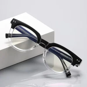 New Arrival Unisex Transparent Optical TR90 Glasses Square Light Weight Eyewear Frames Anti Blue Block for Men Women
